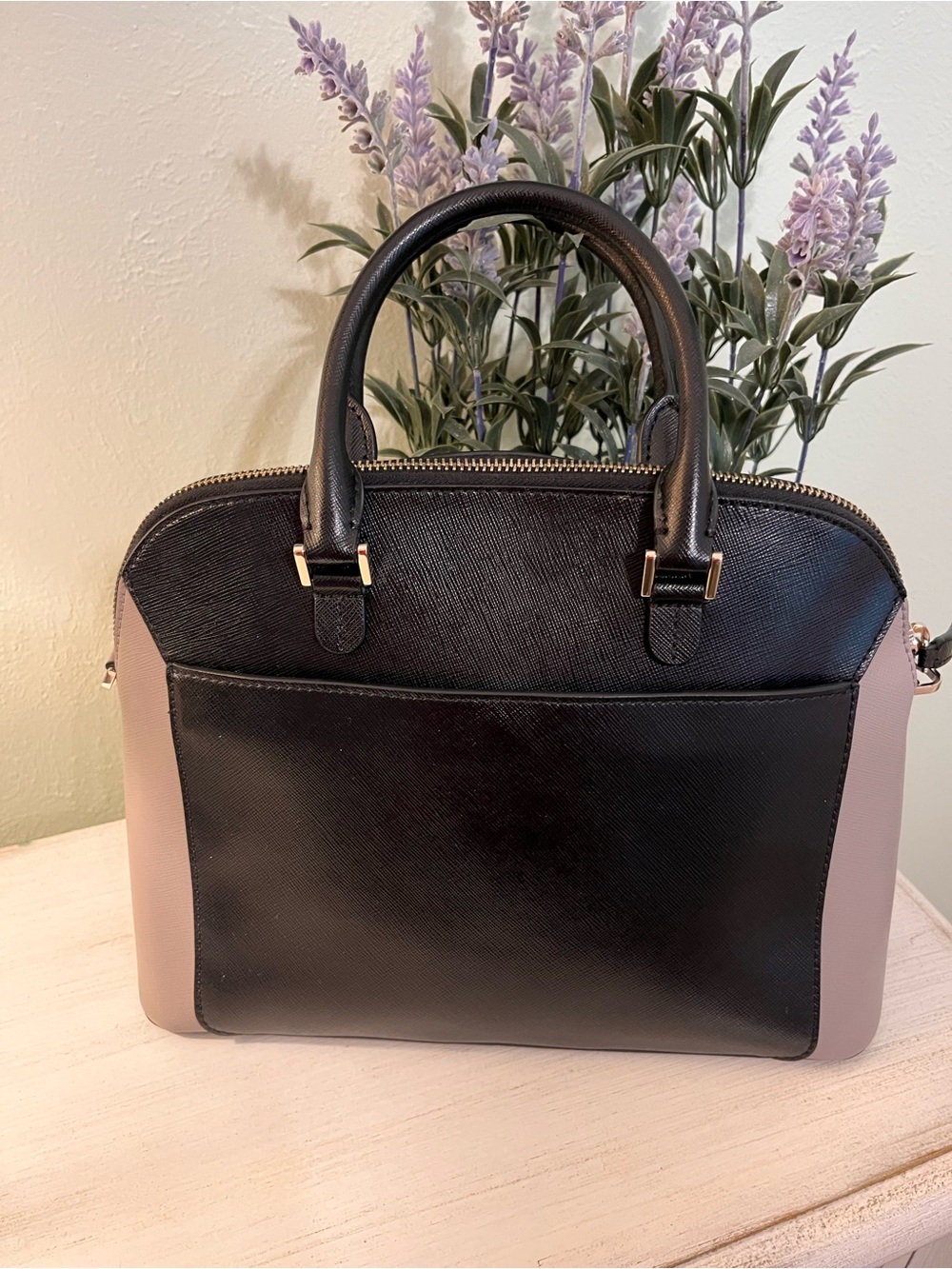 Kate Spade Louise Medium Done Satchel Black/Grey Colorblock EUC - Picture 3 of 11